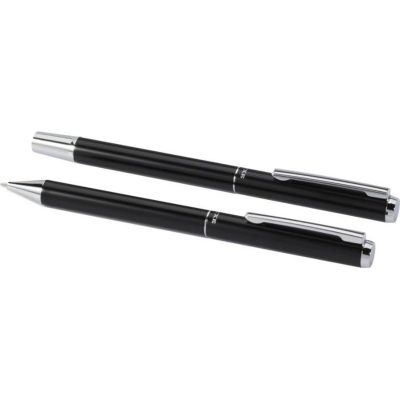 Lucetto recycled aluminium ballpoint and rollerball pen gift set - Image 3