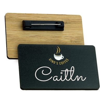 Blackboard Bamboo Reusable Name Badges - Image 4