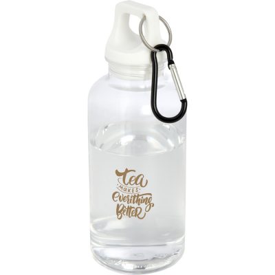 Oregon 400 ml RCS certified recycled plastic water bottle with carabiner - Image 2