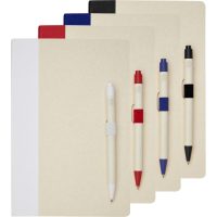 Dairy Dream A5 size reference recycled milk cartons notebook and ballpoint pen set