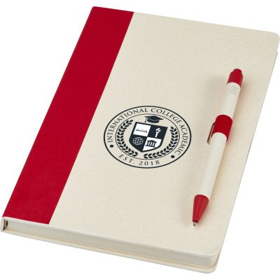 Dairy Dream A5 size reference recycled milk cartons notebook and ballpoint pen set - Image 2