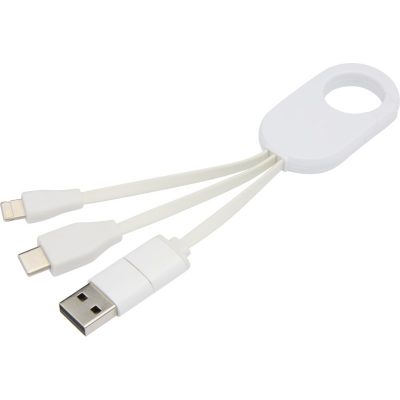 TROOP 4-IN-1 RECYCLED PLASTIC CHARGING CABLE
