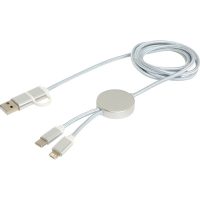 ALASIA 5-IN-1 RECYCLED ALUMINIUM AND PLASTIC 150 CM DATA SYNC AND 27W FAST CHARGE CABLE