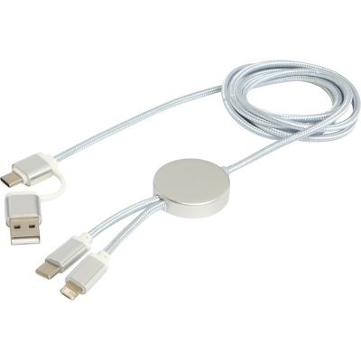 ALASIA 5-IN-1 RECYCLED ALUMINIUM AND PLASTIC 150 CM DATA SYNC AND 27W FAST CHARGE CABLE - Image 2
