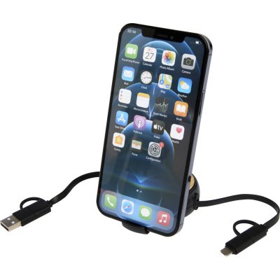 CHECHIA 5-IN-1 RECYCLED PLASTIC 100 CM RETRACTABLE DATA SYNC AND 45W FAST CHARGE CABLE - Image 3
