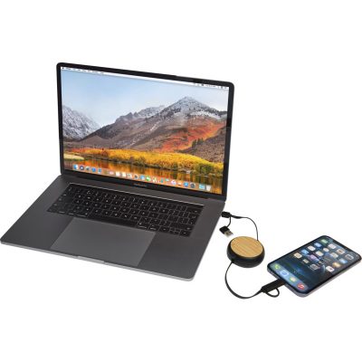 CHECHIA 5-IN-1 RECYCLED PLASTIC 100 CM RETRACTABLE DATA SYNC AND 45W FAST CHARGE CABLE - Image 4