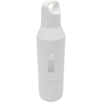 ODESSY 600 ML RCS CERTIFIED RECYCLED STAINLESS STEEL INSULATED BOTTLE WITH 300 ML CUP