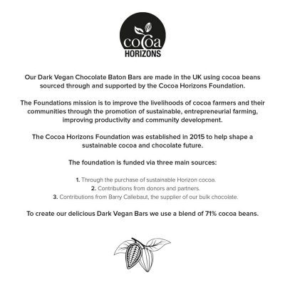 Eco 6 Baton Bar Box - Vegan Dark Chocolate - 71% Cocoa - Image 5