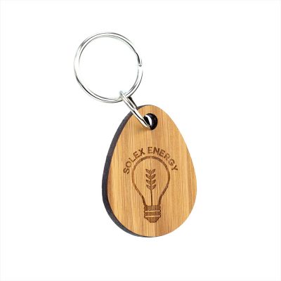 Bamboo Keyrings Single Sided - Bespoke Shaped - Image 2