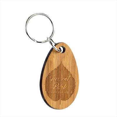 Bamboo Keyrings Single Sided - Bespoke Shaped - Image 3
