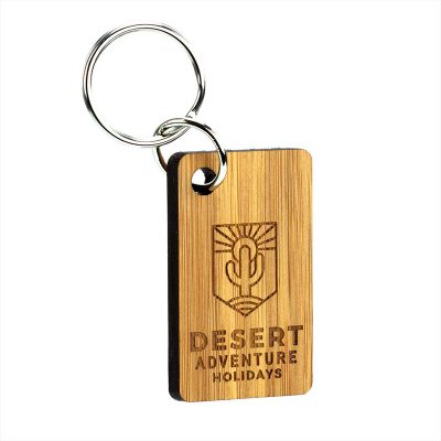 Bamboo Keyrings Single Sided - Bespoke Shaped - Image 4
