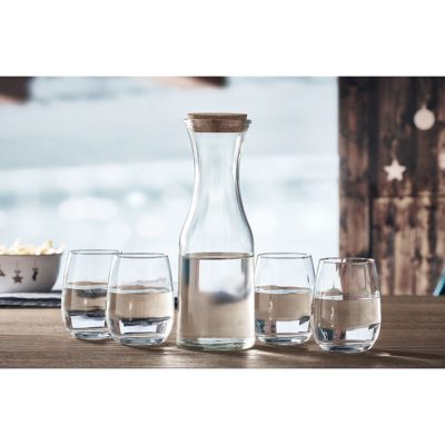 PICCA Recycled Glass Carafe with Cork Lid - Image 5