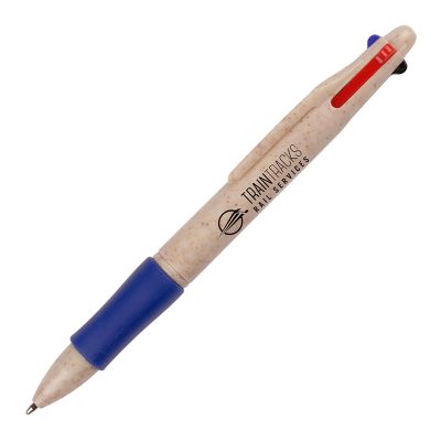 WHEAT QUAD 4 COLOUR BALL PEN E140804 - Image 3
