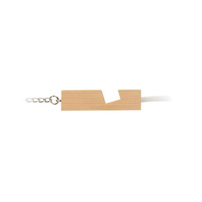 CLAUERC Bamboo Keyring & Phone Stand - Image 4