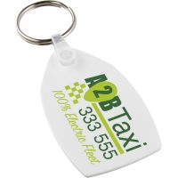 Tait rectangular-shaped recycled keychain
