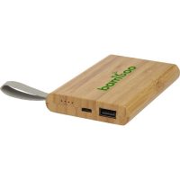 Tulda 5000 mAh bamboo power bank - Natural