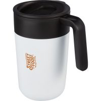 Nordia 400 ml double-wall recycled mug - White