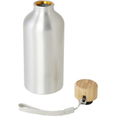 Malpeza 500 ml RCS certified recycled aluminium water bottle - Silver - Image 3