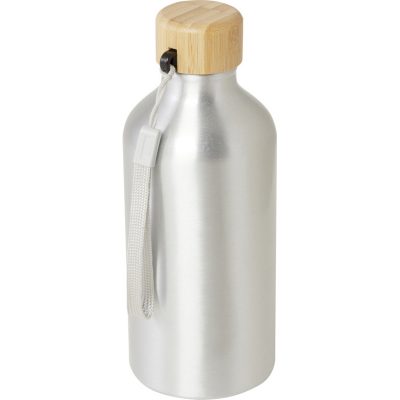 Malpeza 500 ml RCS certified recycled aluminium water bottle - Silver - Image 4