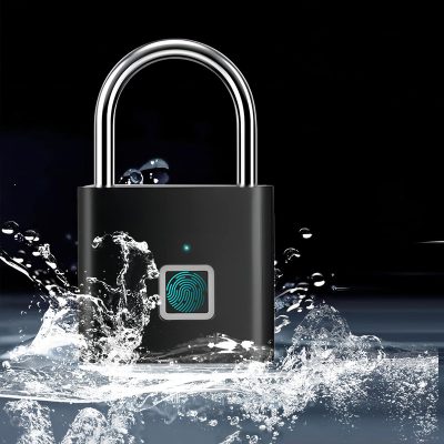 SCX.design T11 smart fingerprint padlock - Solid black - Image 2