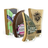 Real Wood Block Awards with Acrylic Front
