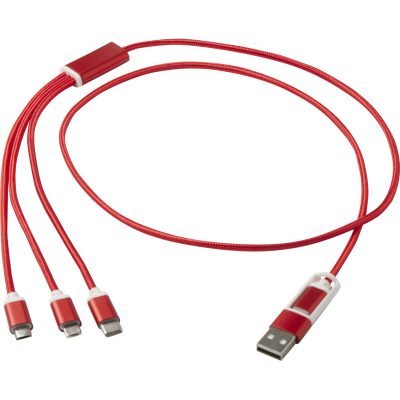Versatile 5-1 recycled aluminium charging cable