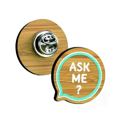 Bamboo Clutch Pin Badges - Image 2