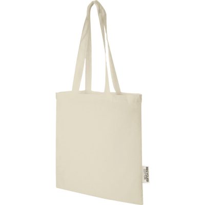 Madras 140 g/m2 GRS recycled cotton tote bag - Image 2