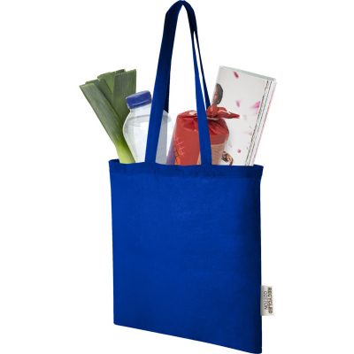Madras 140 g/m2 GRS recycled cotton tote bag - Image 3