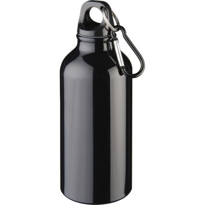 Oregon 400 ml RCS certified recycled aluminium water bottle with carabiner - Image 2