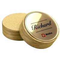 Real Wood Paperweights With Metal Top