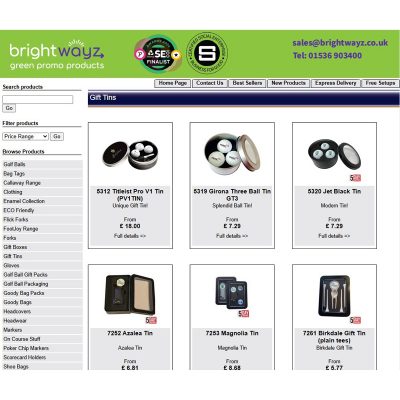 golf products website image