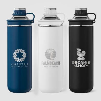 Oasis Recycled Stainless Steel Lid Handle Bottle - 680 ml - Image 9
