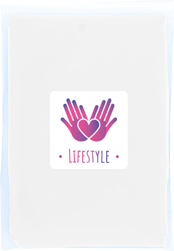 Mayan recycled plastic disposable rain poncho with storage pouch - Image 3