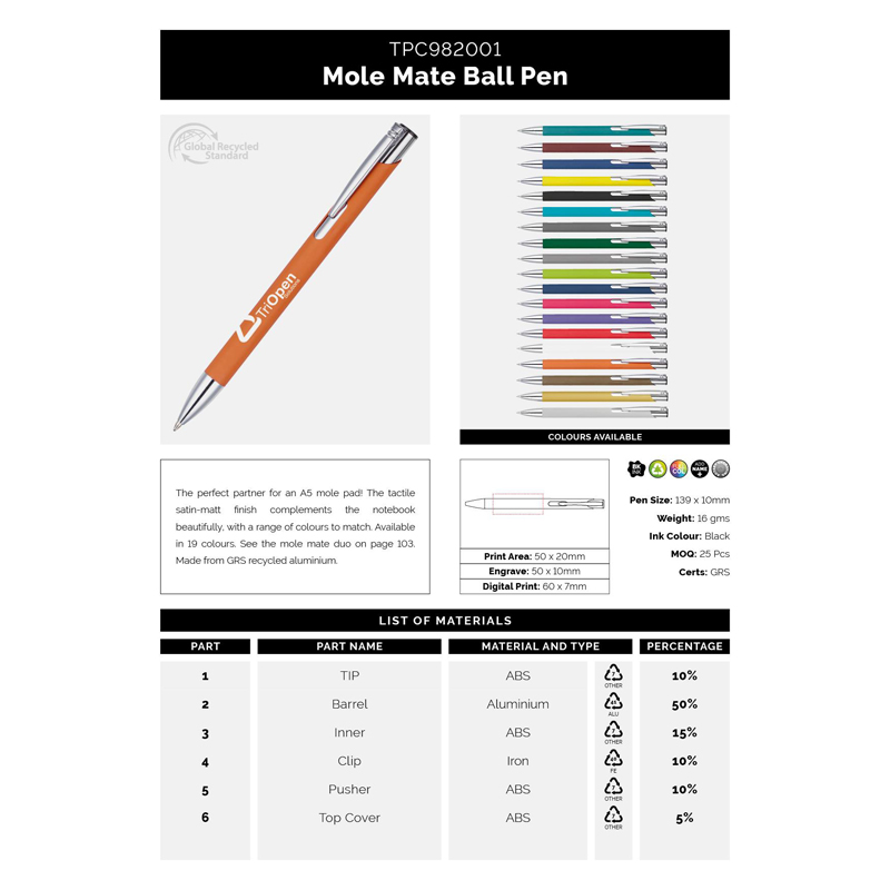 Mole Mate Ball Pen (refillable) - Image 4