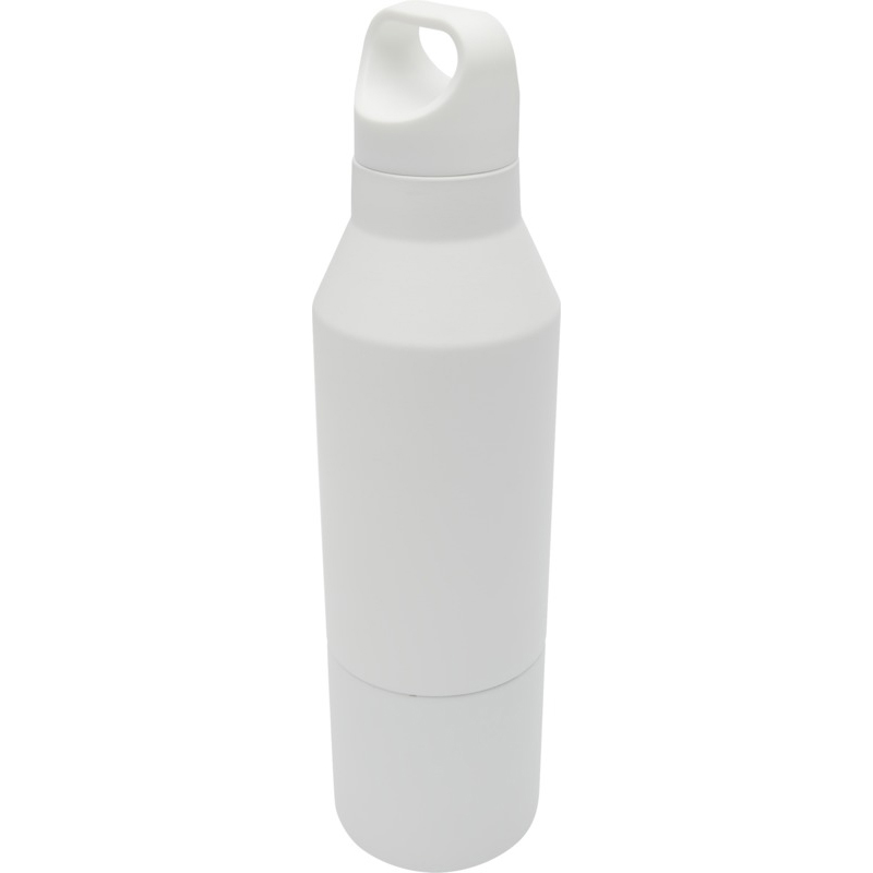 ODESSY 600 ML RCS CERTIFIED RECYCLED STAINLESS STEEL INSULATED BOTTLE WITH 300 ML CUP - Image 2