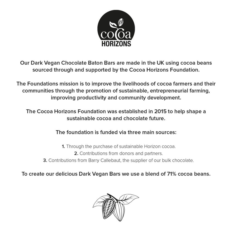 Eco 6 Baton Bar Box - Vegan Dark Chocolate - 71% Cocoa - Image 5