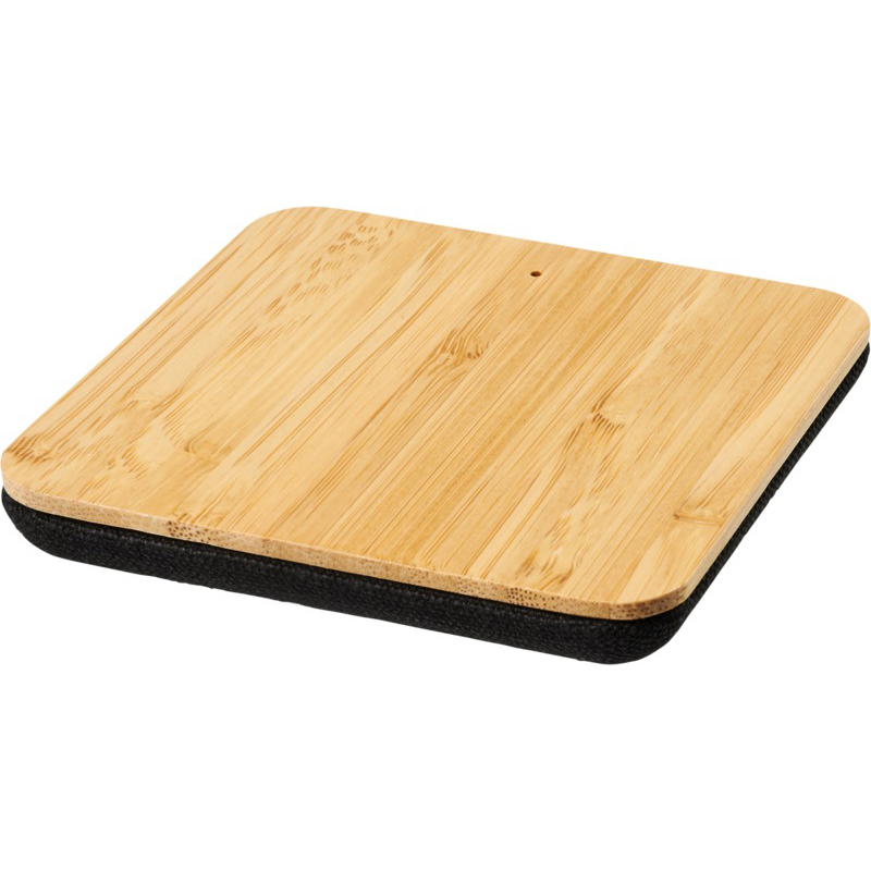 Leaf 5W bamboo and fabric wireless charging pad - Image 2