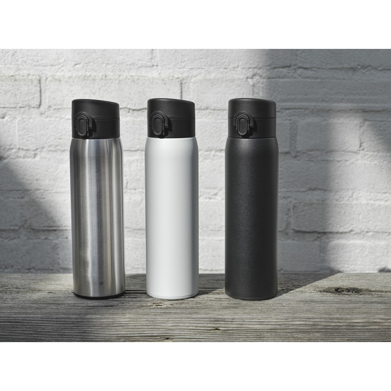 Sika 450 ml RCS certified recycled stainless steel insulated flask - Silver - Image 3