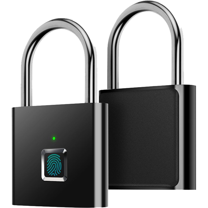 SCX.design T11 smart fingerprint padlock - Solid black - Image 4