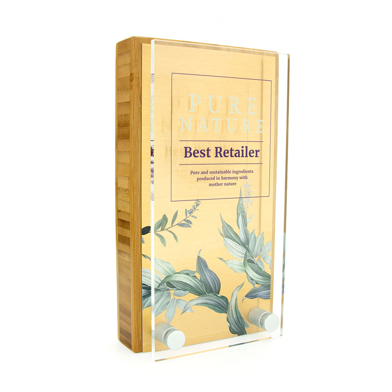 Bamboo Award With Metal Plate And Acrylic Front - Image 4