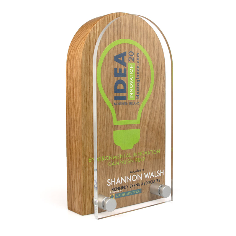 Real Wood Block Awards with Acrylic Front - Image 2
