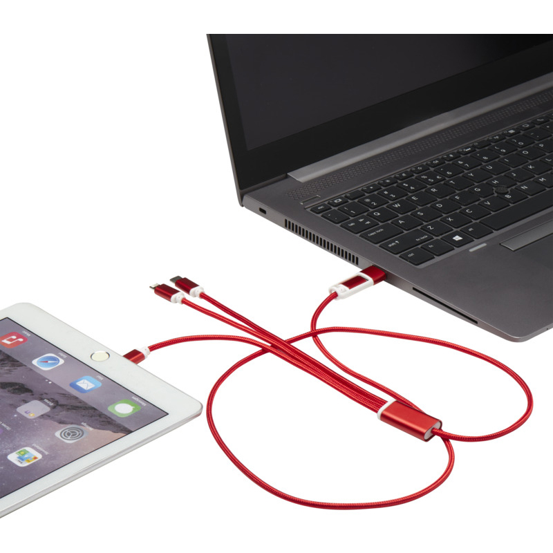 Versatile 5-1 recycled aluminium charging cable - Image 2