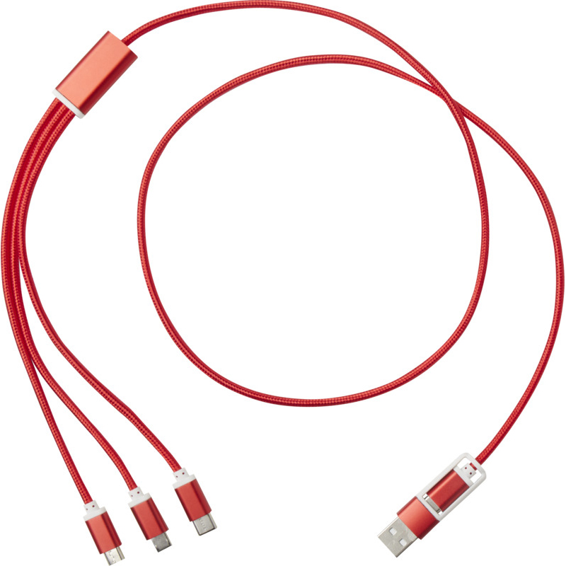 Versatile 5-1 recycled aluminium charging cable - Image 5
