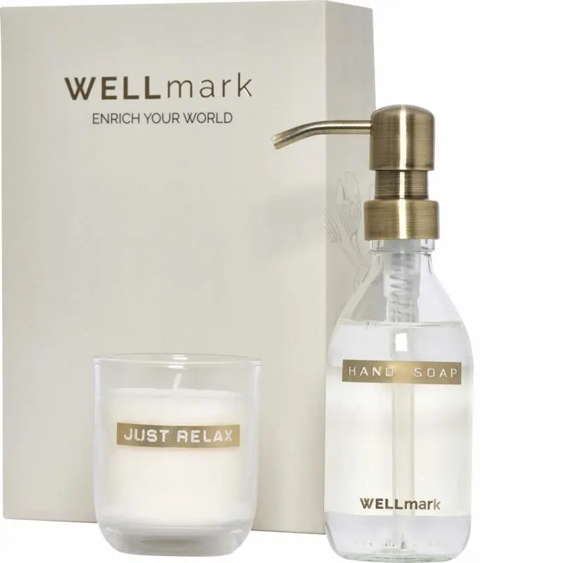wellmark-discovery-soap-candle Wellmark Discovery 250 ml hand soap dispenser and 150 g scented candle set