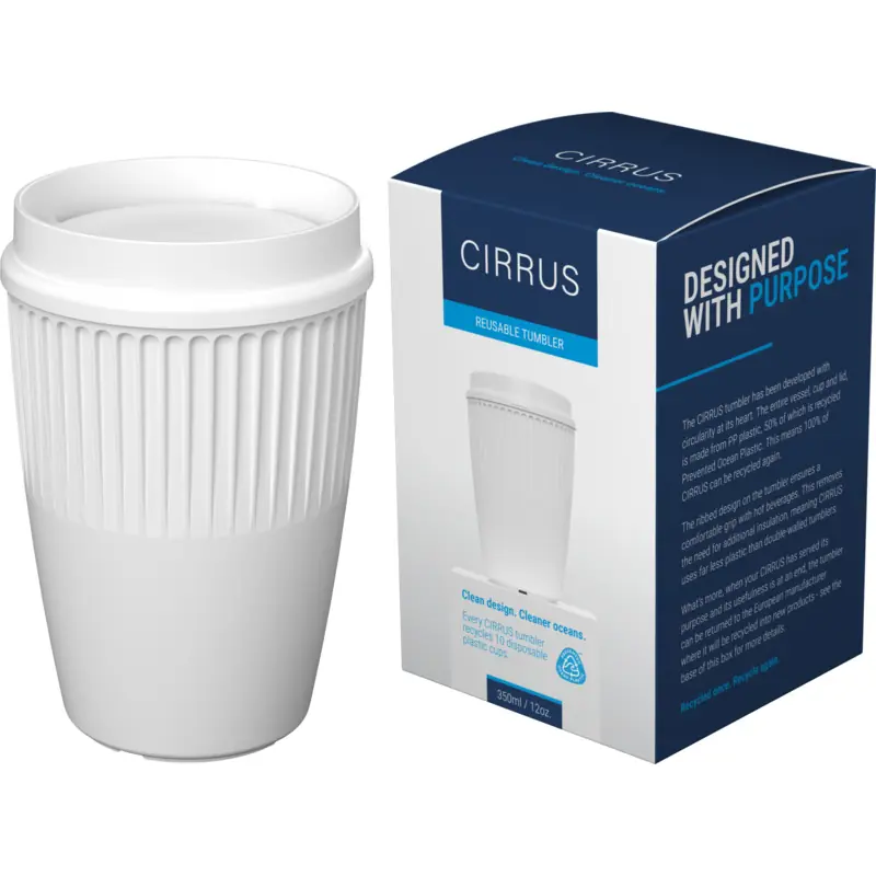 Cirrus POP 350ml Tumbler with packing box displayed