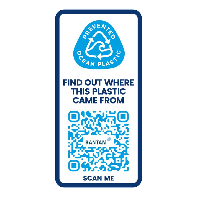 Prevented ocean plastic label