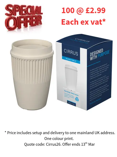 Cirrus tumbler with box and special offer